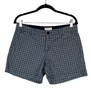 Merona Navy & Green Geo Print Chino Shorts Size 4